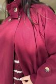 Sonn Funnel Neck Coat Burgundy